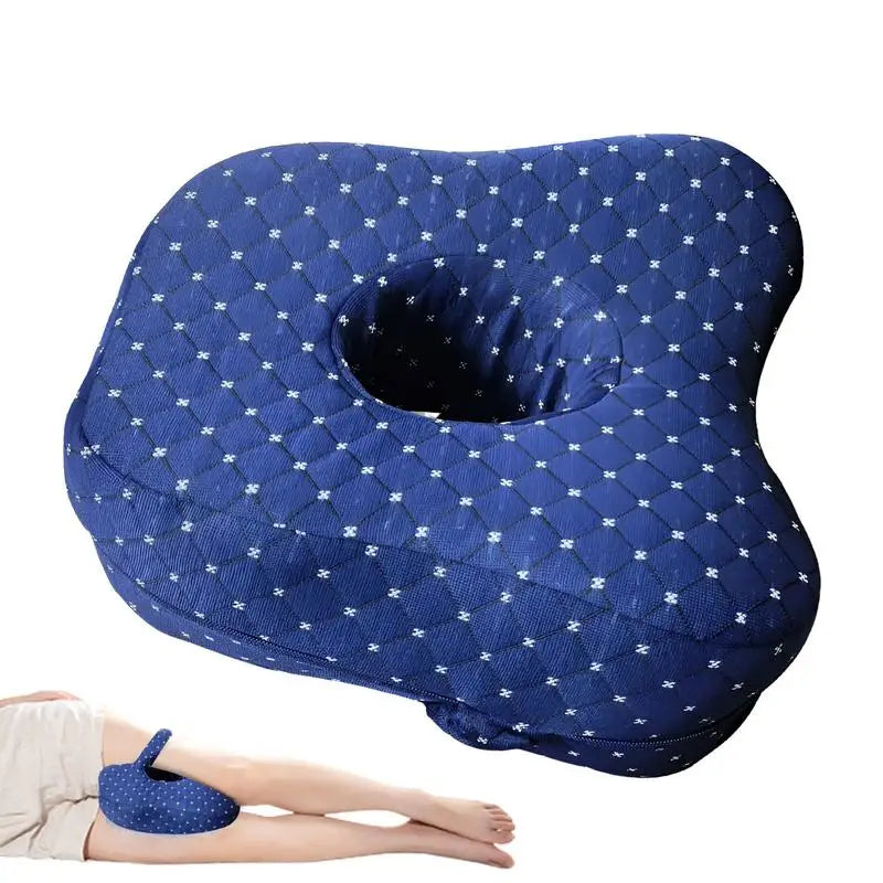 Almohada de soporte para piernas para quienes duermen de lado con correas